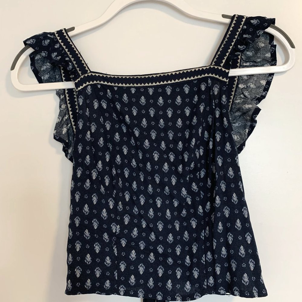 Tie Back Ruffle Crop Top